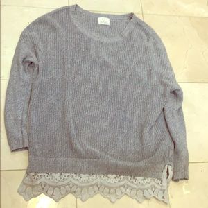 Urban Outfitters Grey Lace Sweater